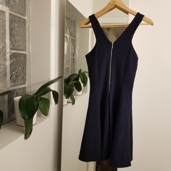 Zara Navy Blue Mini Dress - Picture 3 of 4